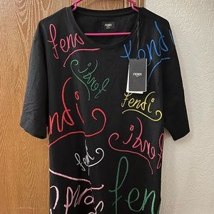 Fendi all over logo shirt
